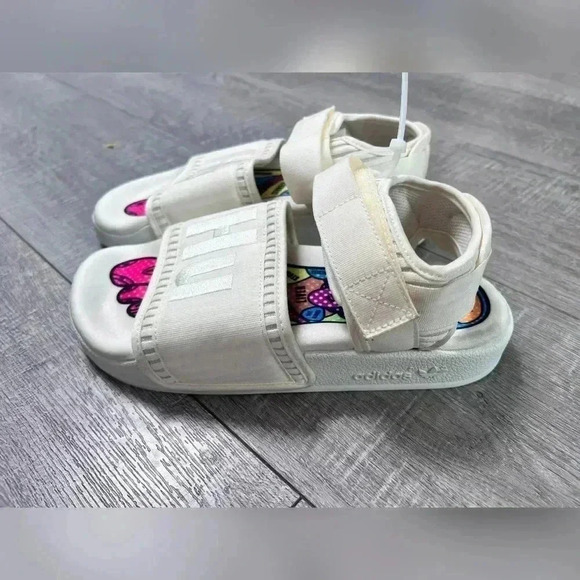 Adidas × Pharrell Williams Adilette 2.0 Sandals Cream NEW - Picture 6 of 8